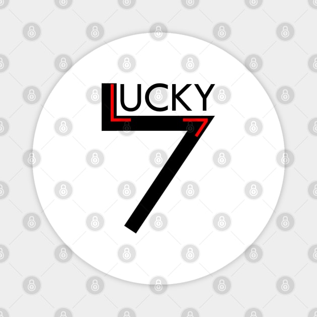 24 - Lucky Seven Magnet by SanTees